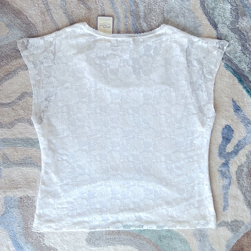 White Lace Blouse - Picture 4 of 12